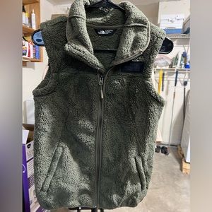 The North Face Olive Green Sherpa Vest Size XS